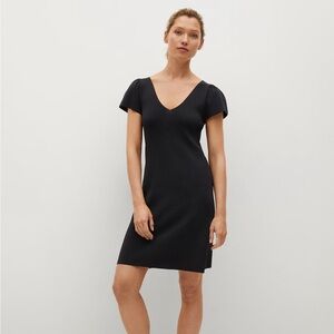 Knit Black Mini Dress Small